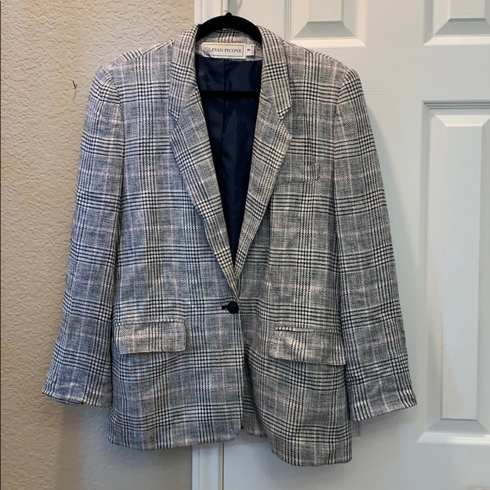 VTG Evan Picone Plaid Blazer